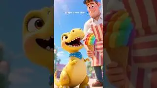 Ai Dinosaur with Icecrem #ai #artificialintelligence #dinosaur #Dino #story #ytshorts #shorts #short