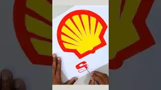 How to draw the Shell logo #Shell #Shorts