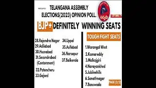 TELANGANA ASSEMBLY ELECTIONS(2023) BJP WINNING SEATS|| #bjptelangana #brs #congresstelangana #kcr