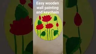DIY wooden wall painting and keychain
