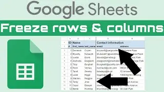 Google sheets: how to freeze multiple rows and/or columns!