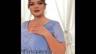 Flycurvy | Formal Slate Blue Chiffon Lace Stitching Asymmetrical Layered Maxi Dress