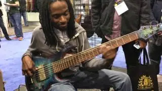 2016 NAMM MTD BOOTH with Justin Raines on Glenn Lee's Nebula bass