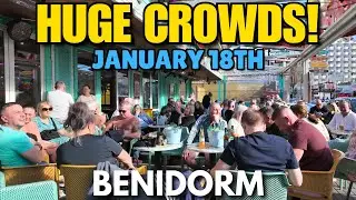 Benidorm is Busier than EVER! 😱🍺 HUGE Crowds PACK Bars in January!
