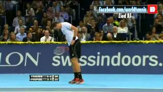 Amazing Drop Shot By Roger Federer Vs Pospisil Basel 2013 ( HD)