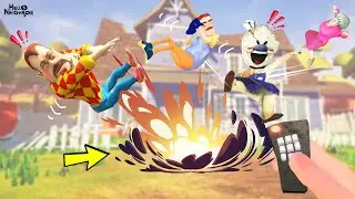 HERKESİ PATLATTIK 😱 Hello Neighbor Havaya Uçurma Mod