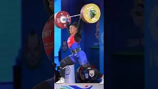 Solfrid Koanda 🇳🇴 152kg / 335lbs C&J! #weightlifting #slowmo #paris2024