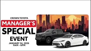 One-Day Toyota Deals That Won&rsquo;t Wait | Manager&rsquo;s Special &ndash; Jan 24
