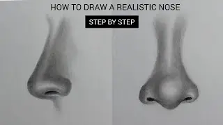 How to Draw a Realistic Nose - Front and Side View Tutorial