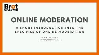 Online moderation - what is so special about it?