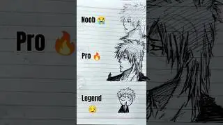 Drawing Ichigo 🔥#shorts #trending #drawing #sketch #bleach #ichigo #aizen #animeart #anime #popular