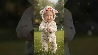 Baby Dancing and Laughing to Baby Shark in Adorable Sheep Costume #shortsviral #funny #cutebaby #fyp