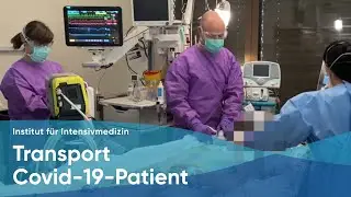 B-Roll: Transport von Covid-19 Patient an der ECMO