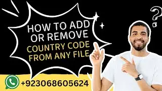 How to add or remove country code in any file | #turbo #turbofilter #tutorial