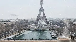 ❄️ Snowfall in Paris | Magical Winter Scenes in the City of Lights 🇫🇷 part 2