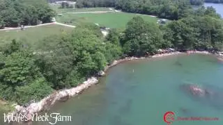Wolf Neck Farm Freeport Maine Aerials Bird's eye view