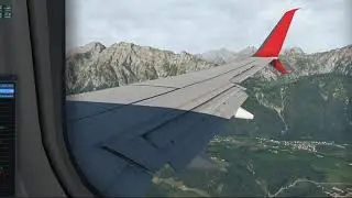 X plane 11 737 zibo approach at Innsbruck LOWI