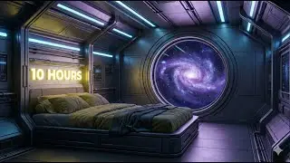 10 Hours Spaceship Engine Sound for Sleep & Focus | Deep White Noise Ambience (우주선 수면실 10시간|층간소음 차단)
