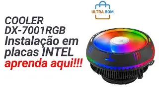 Cooler DX-7001 BLACK Led RGB - Instala&ccedil;&atilde;o em placas INTEL