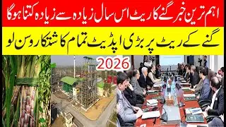 What will be the maximum sugarcane rate?  بڑی اوراہم ترین خبر گنے کا ریٹ کیا رہے گا کٹائی کریں یا نن