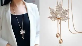 Amazon Fashion Stylish Long Chain Pendant Necklace|  Western look long necklace