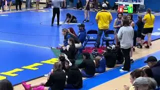 Bre&rsquo;ion first wrestling match