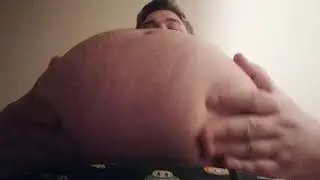 A quick POV - jiggling my belly from underneath