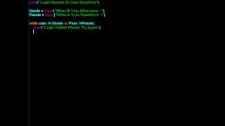 Python Project: Login System