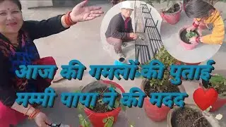 गमलों की पुताई और हंसी ठहाके 😂🥰