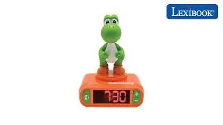 RL800NI1 Super Mario, Yoshi Nightlight alarm clock - Lexibook