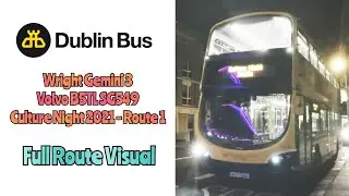 Dublin Bus | Culture Night 2021 Shuttle (Route 1) | Full Route Visual | SG549 (191-D-24666)