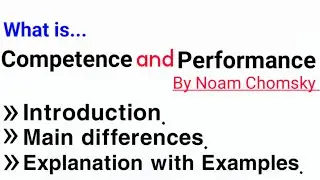Competence and Performance? #Linguistic_competence_vs_performance #competence #performance