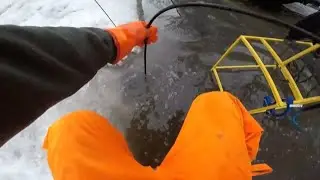 Flooded! Frozen drain deicing with a hot water sewer jetter