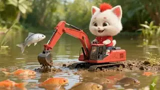 Amazing Cat Cartoon Saves Funny Animals On the Farm