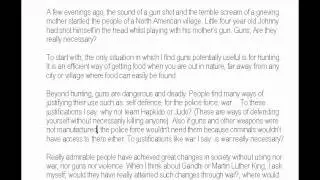 CPE Writing - CPE Writing Example - CPE Written Section - Gun Use - My Comments On Students'  Essays