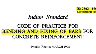 IS 1200 Part 8 - Reinforcement Steel Measurement