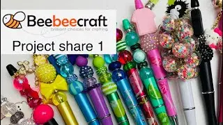 #beebeecraft project share1: Must see 👀🖊️variety of unique Beaded pens with dangles