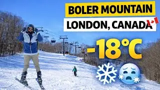 First Time Skiing in London, CA ❄️ | Survived Skiing in -18°C ❄️😳🇨🇦