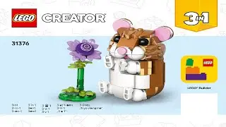 👑 Инструкция LEGO 👑 Создатель 👑 31376 👑 Милый хомячок с цветком 👑 Книга 1 👑