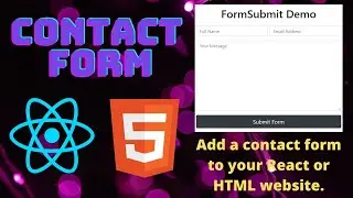 Contact form for your website easy. HTML or React