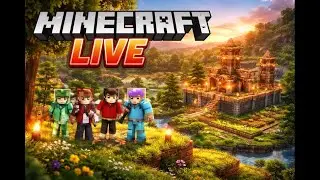 Minecraft Live 🔴 | Building Our Base with Friends 🏠