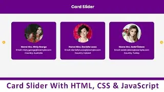 How to create a card slider || product slider || image slider with HTML, CSS and JavaScript.