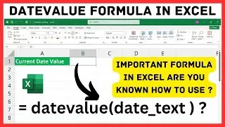How To Use Datevalue Formula in Excel | Excel may Datevalue Formula Kaise Use Kare