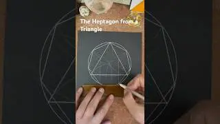 How to draw a Heptagon from a Triangle. Fast