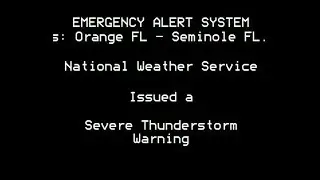 Severe T'Storm Warning: Orlando, FL || 3-20-18