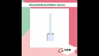 Silicone Toilet Brush with Holder - Innovative Home & Kitchen Gadget