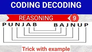 CODING DECODING Reasoning trick in hindi | सिर्फ 1 ही trick से सारे प्रश्न solve