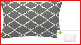Great product -  FBTS Prime Outdoor Pillows with Insert Grey Geometry Patio Accent Throw Pillows