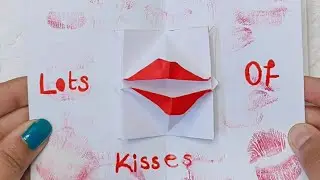 How to make Easy Origami Lip Card Ideas | DIY Valentine's Day Gift | Paper Crafts | Handmade Cards