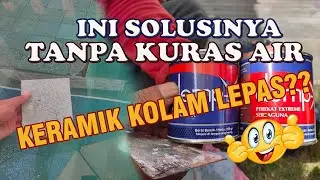 Cara menempel menambal pasang keramik kolam renang yang lepas dengan lem perekat demp-x
